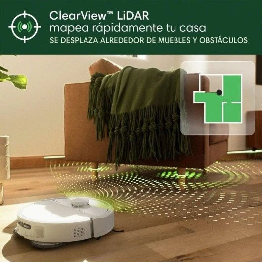 Aspirador Robô com Mopa iRobot Roomba Plus 405 Combo Com Esvaziamento Automatico Navegação LiDAR 70x Potência de Sucção