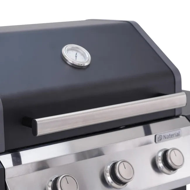 Barbecue a gás com 3 queimadores 128x53x115 cm Naterial Kenton II