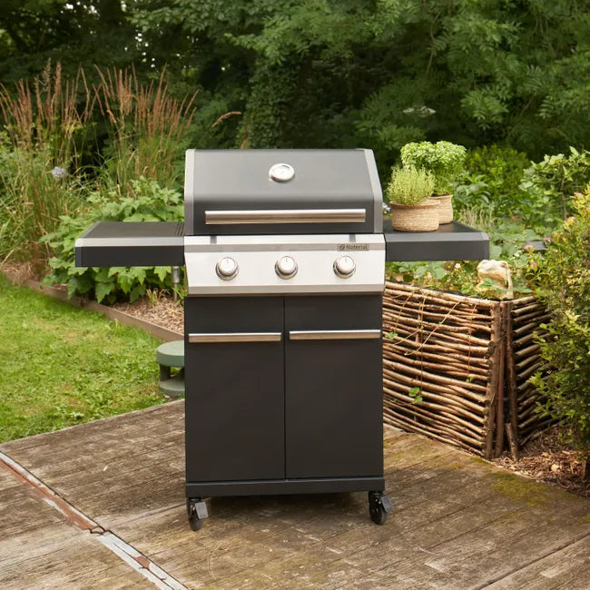 Barbecue a gás com 3 queimadores 128x53x115 cm Naterial Kenton II