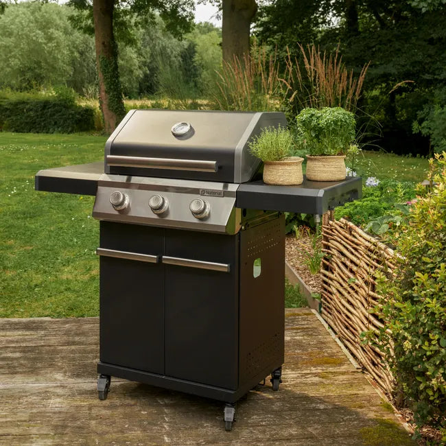 Barbecue a gás com 3 queimadores 128x53x115 cm Naterial Kenton II
