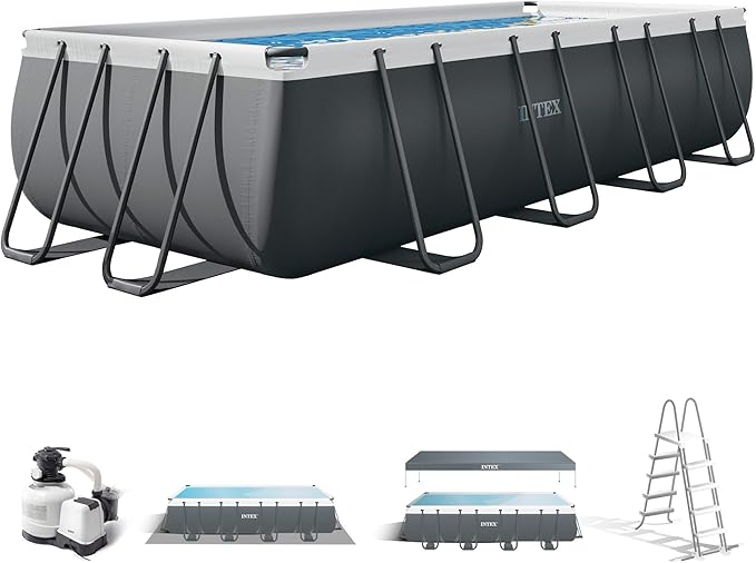 INTEX 55220 - Piscina Desmontável Retangular Ultra XTR Frame 549x274x132 + depuradora