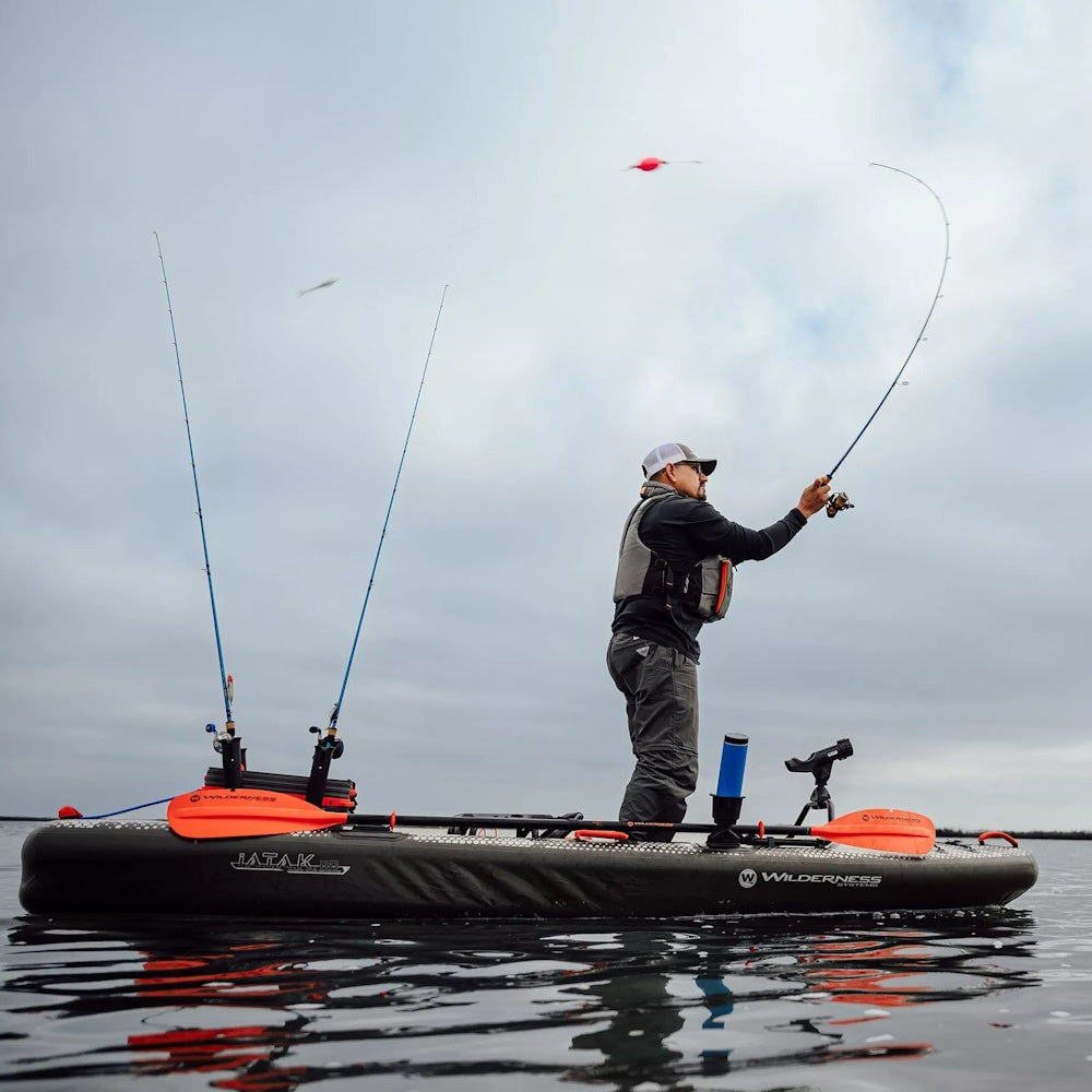 Kayak insuflável pesca dropstitch Wilderness iAtak 110