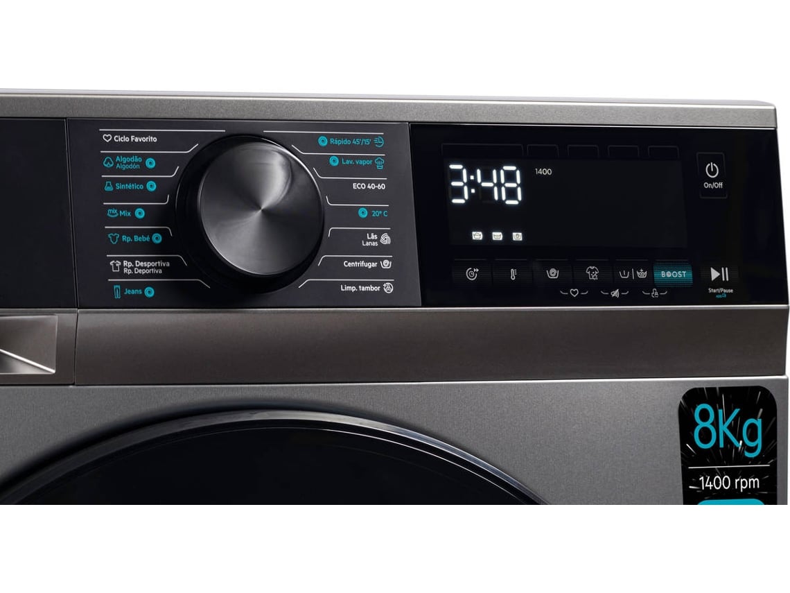 Máquina de Lavar Roupa BECKEN Boostwash BWM8812N (8 kg - 1400 rpm - Inox)