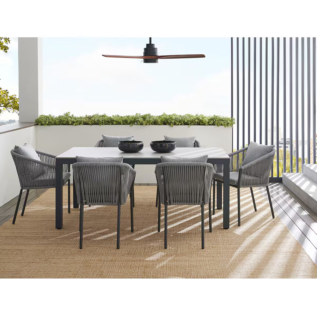 Mesa de Jardim Retangular em Cerâmica Eternal Motif