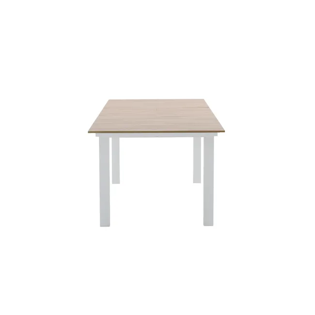 Mesa extensível madeira sintética e alumínio 156220X90 cm branco Naterial Clara