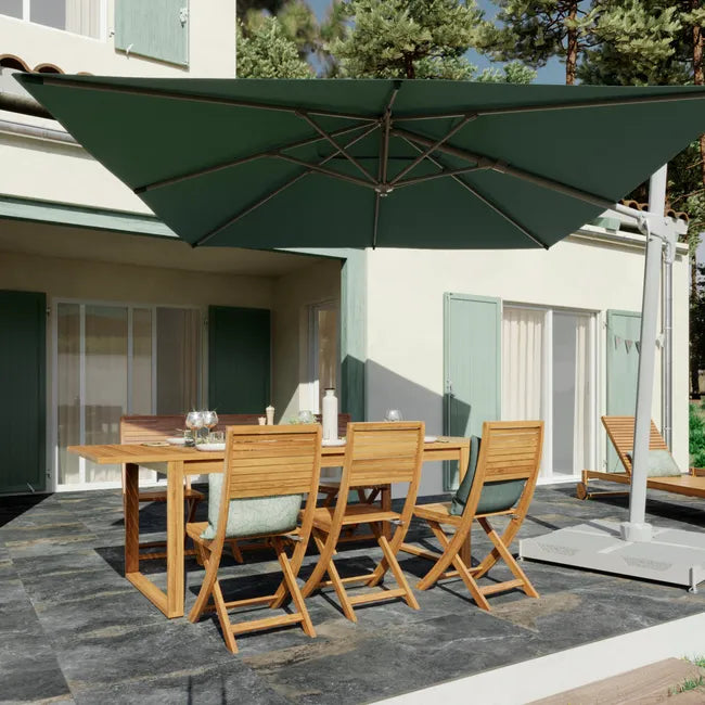 Mesa para jardim extensível 180240 cm castanho Naterial