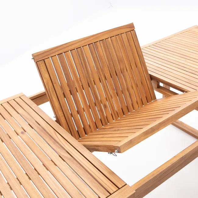 Mesa para jardim extensível 180240 cm castanho Naterial