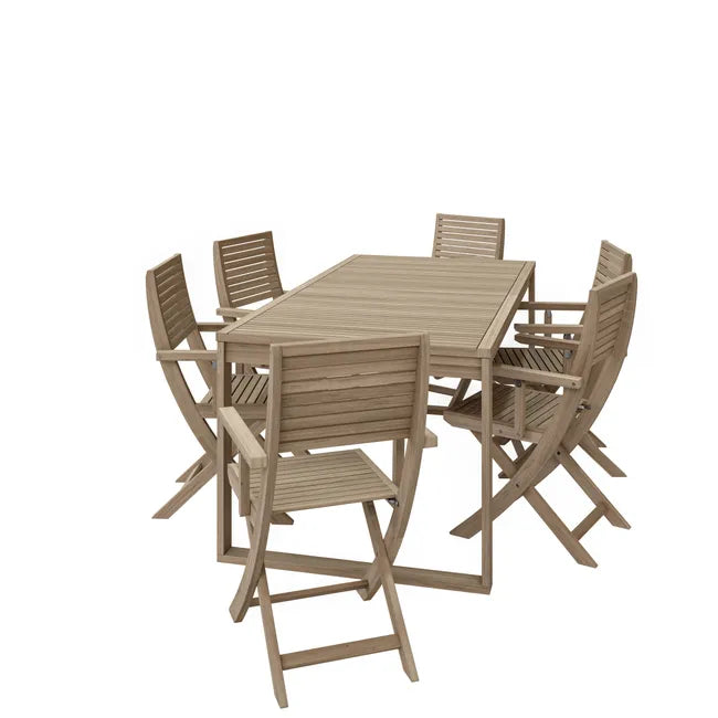 Mesa para jardim extensível 180240 cm castanho Naterial