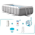 Pack de piscina desmontável retangular Prism Frame de 4 metros com 5 acessórios