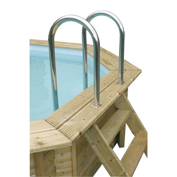 Piscina de madera Azura 4,50m X 2,50m x 1,26m con cubierta solar