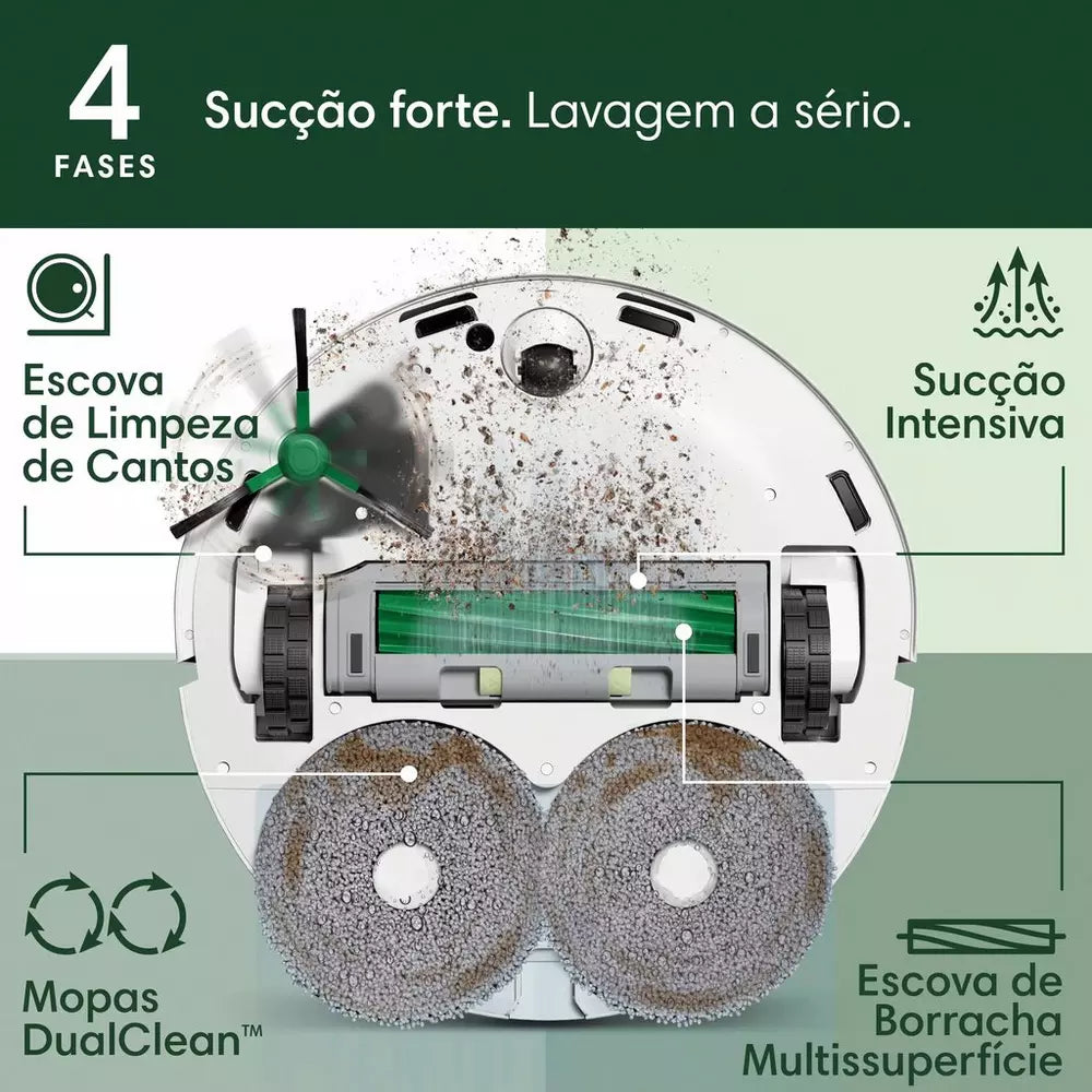 Roomba® Combo 405 Plus + Base AutoWash™ – Branco