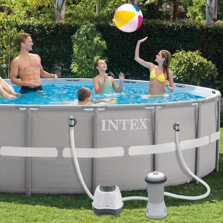 Pack Piscina desmontável retangular Prism Frame de 4 metros com 5 acessórios