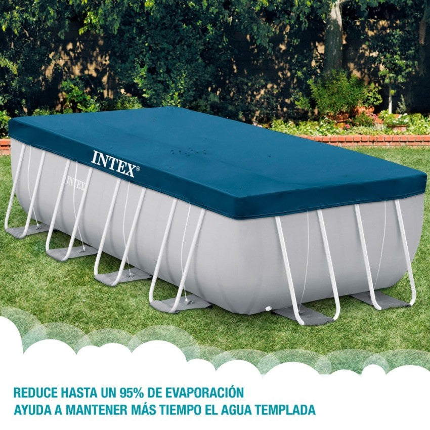 Pack Piscina desmontável retangular Prism Frame de 4 metros com 5 acessórios